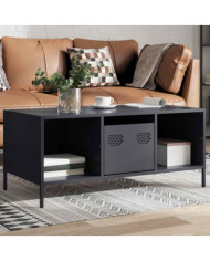 Table basse anthracite 101,5x50x43,5 cm acier laminé à froid | Mobilier & Déco