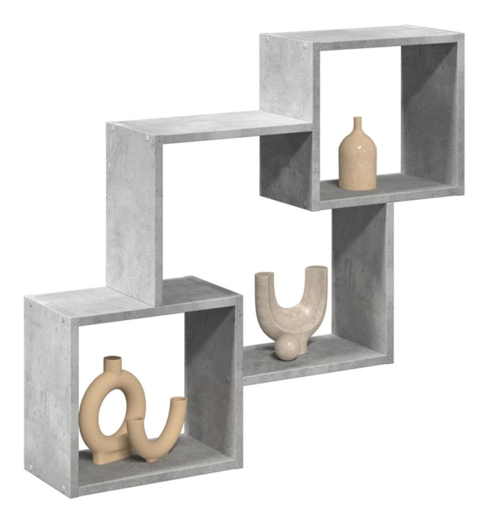 Armoire murale 78x18x71 cm gris béton bois d'ingénierie | Mobilier & Déco