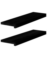 Appuis de fenêtre 2 pcs marron foncé bois de chêne massif | Mobilier & Déco