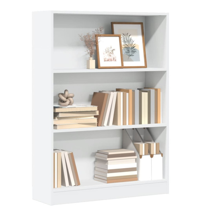 Bibliothèque blanc 80x24x109 cm bois d'ingénierie | Mobilier & Déco