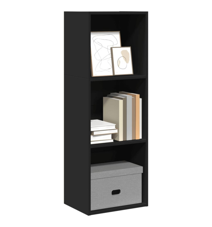 Bibliothèque noir 40x30x114 cm bois d'ingénierie | Mobilier & Déco