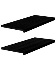 Appuis de fenêtre 2 pcs marron foncé bois de chêne massif | Mobilier & Déco