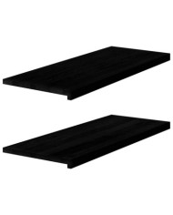 Appuis de fenêtre 2 pcs marron foncé bois de chêne massif | Mobilier & Déco