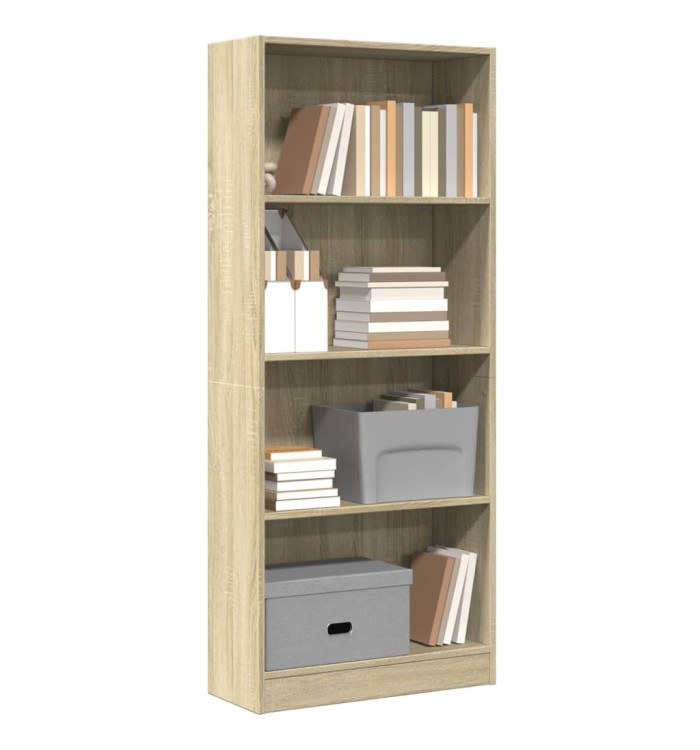 Bibliothèque chêne sonoma 60x24x143 cm bois d'ingénierie | Mobilier & Déco
