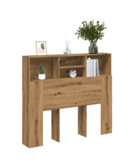 Armoire de tête de lit chêne artisanal 120x19x103,5 cm | Mobilier & Déco