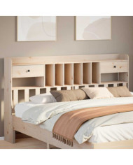 Tête de lit avec rangement 180 cm bois massif de pin | Mobilier & Déco