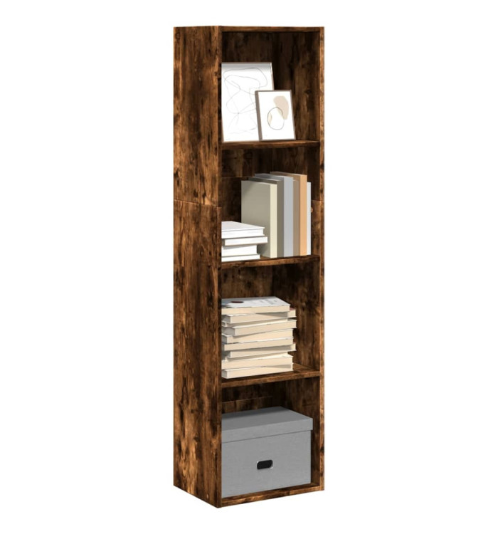 Bibliothèque chêne fumé 40x30x152 cm bois d'ingénierie | Mobilier & Déco