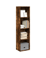 Bibliothèque chêne fumé 40x30x152 cm bois d'ingénierie | Mobilier & Déco