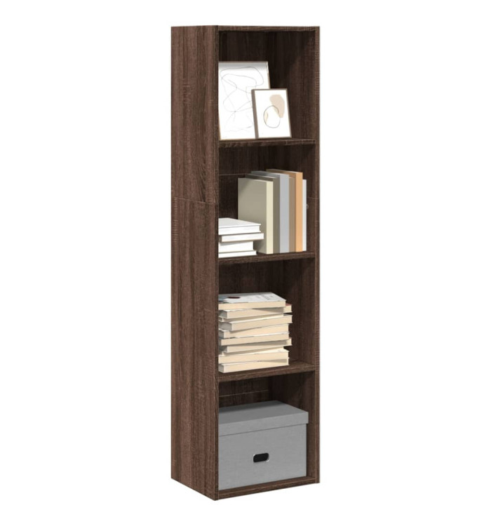 Bibliothèque chêne marron 40x30x152 cm bois d'ingénierie | Mobilier & Déco