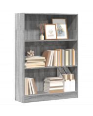 Bibliothèque sonoma gris 80x24x109 cm bois d'ingénierie | Mobilier & Déco