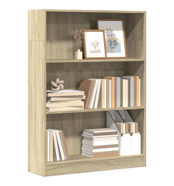 Bibliothèque chêne sonoma 80x24x109 cm bois d'ingénierie | Mobilier & Déco