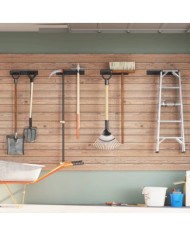 Supports muraux pour outils de jardin 4 pcs noir acier | Mobilier & Déco