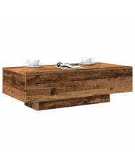 Table basse vieux bois 100x49,5x31 cm bois d'ingénierie | Mobilier & Déco