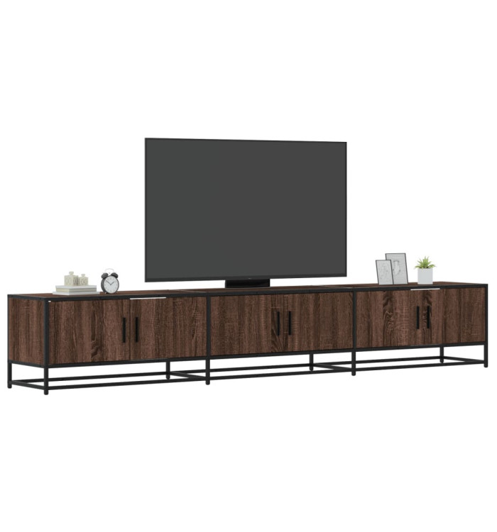 Meuble TV chêne marron 240x35x41 cm bois d'ingénierie | Mobilier & Déco