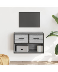 Meuble TV sonoma gris 60x31x39,5 cm bois d'ingénierie et métal | Mobilier & Déco