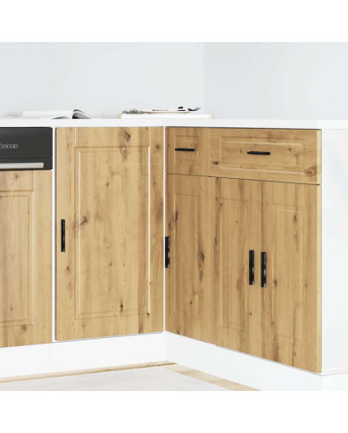 Armoire de cuisine Porto chêne artisanal bois d'ingénierie | Mobilier & Déco