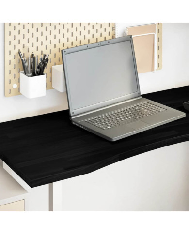 Dessus de bureau marron foncé bois chêne massif rectangulaire | Mobilier & Déco