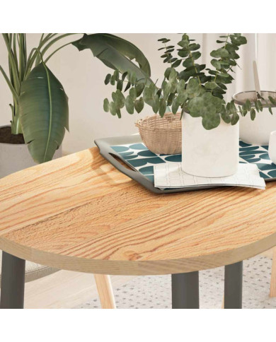 Dessus de table 100x50x2 cm bois de chêne massif ovale | Mobilier & Déco