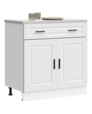 Armoire de cuisine Porto blanc bois d'ingénierie | Mobilier & Déco