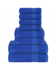 Ensemble de serviettes 8 pcs bleu 360 g/m² 100% coton | Mobilier & Déco