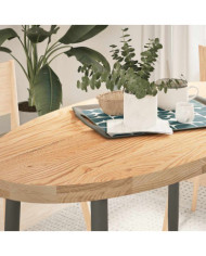 Dessus de table 120x60x4 cm bois de chêne massif ovale | Mobilier & Déco