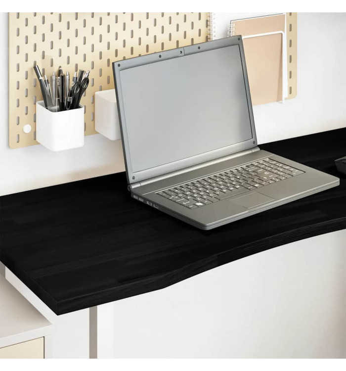 Dessus de bureau marron foncé bois chêne massif rectangulaire | Mobilier & Déco