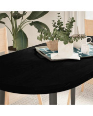 Dessus de table marron foncé 120x60x4cm bois chêne massif ovale | Mobilier & Déco
