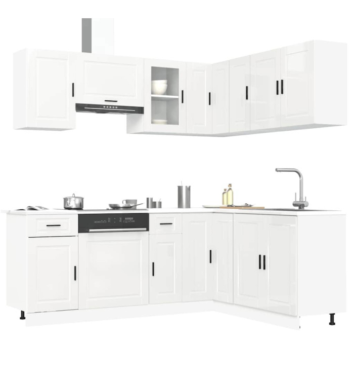 Ensemble d'armoires de cuisine 11 pcs Porto bois d'ingénierie | Mobilier & Déco