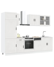 Ensemble d'armoires de cuisine 8 pcs Kalmar blanc brillant | Mobilier & Déco