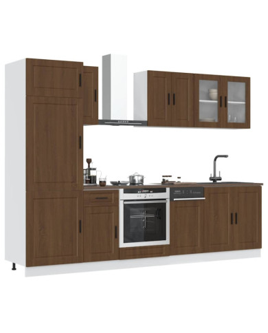 Ensemble d'armoires de cuisine 8 pcs Kalmar bois d'ingénierie | Mobilier & Déco