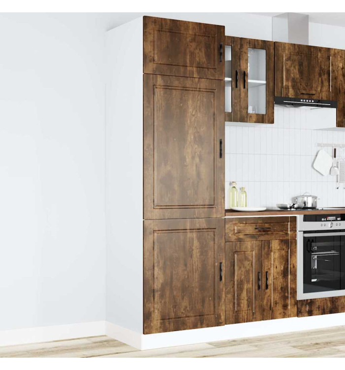Armoire de cuisine Porto chêne fumé bois d'ingénierie | Mobilier & Déco