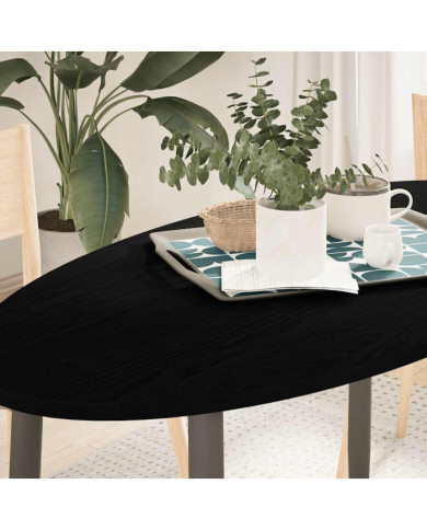 Dessus de table 120x60x2 cm bois de chêne massif ovale | Mobilier & Déco