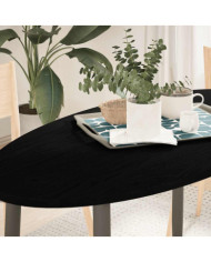 Dessus de table 120x60x2 cm bois de chêne massif ovale | Mobilier & Déco