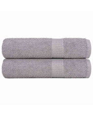 Serviettes de douche 2 pcs gris 70x140 cm 360 g/m² 100% coton | Mobilier & Déco