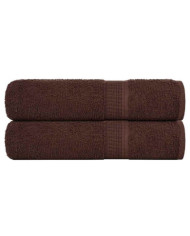 Serviettes de douche 2 pcs marron 70x140 cm 360 g/m² 100% coton | Mobilier & Déco