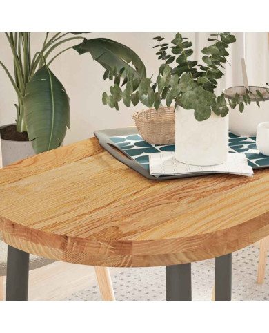 Dessus de table 100x50x4 cm bois de chêne massif ovale | Mobilier & Déco