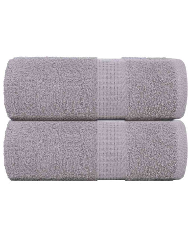 Serviettes d'invité 2 pcs gris 30x50 cm 360 g/m² 100% coton | Mobilier & Déco