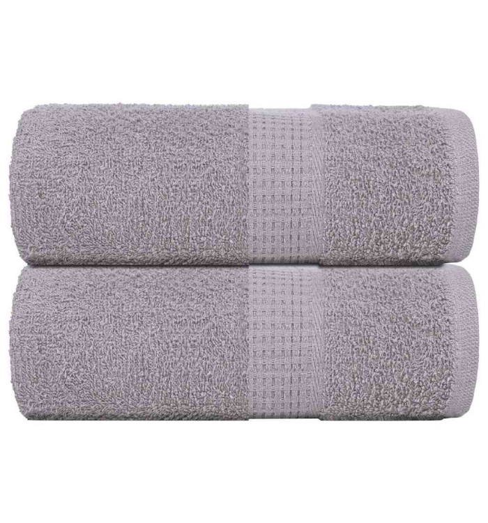 Serviettes d'invité 2 pcs gris 30x50 cm 360 g/m² 100% coton | Mobilier & Déco