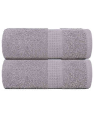 Serviettes d'invité 2 pcs gris 30x50 cm 360 g/m² 100% coton | Mobilier & Déco