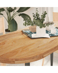 Dessus de table 140x60x4 cm bois de chêne massif ovale | Mobilier & Déco