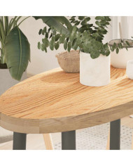 Dessus de table 80x40x4 cm bois de chêne massif ovale | Mobilier & Déco
