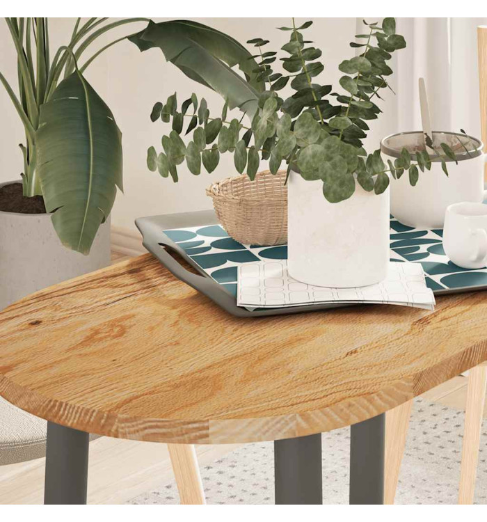 Dessus de table 80x40x2 cm bois de chêne massif ovale | Mobilier & Déco