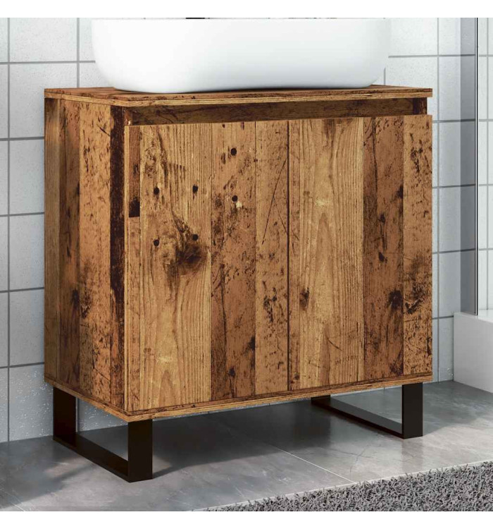 Armoire de salle de bain vieux bois 58x33x60 cm bois ingénierie | Mobilier & Déco