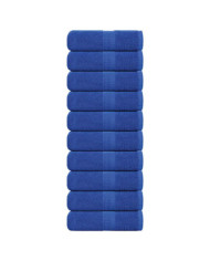 Serviettes d'invité 10 pcs bleu 30x50 cm 360 g/m² 100% coton | Mobilier & Déco