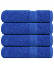 Serviettes de douche 4 pcs bleu 70x140 cm 360 g/m² 100% coton | Mobilier & Déco