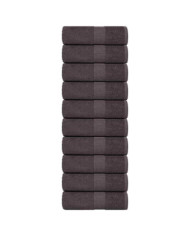 Serviettes d'invité 10pcs anthracite 30x50cm 360g/m² 100% coton | Mobilier & Déco