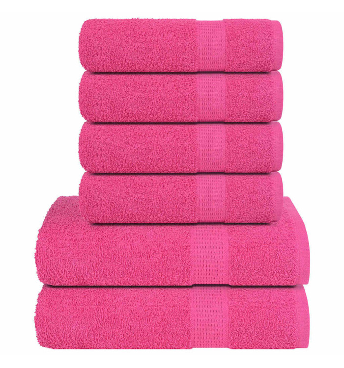 Ensemble de serviettes 12 pcs rose 360 g/m² 100% coton | Mobilier & Déco