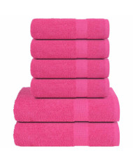 Ensemble de serviettes 12 pcs rose 360 g/m² 100% coton | Mobilier & Déco