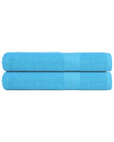 Serviettes de sauna 2pcs turquoise 80x200cm 360 g/m² 100% coton | Mobilier & Déco