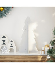 Arbre de Noël en bois pour décoration blanc 69,5 cm pin massif | Mobilier & Déco